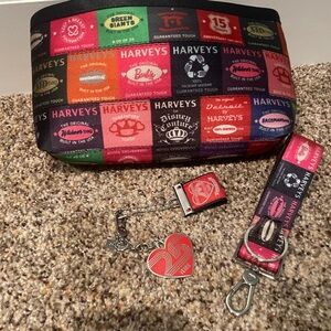 Harveys Colorful Logo Pouch with Keychain and Lanyard